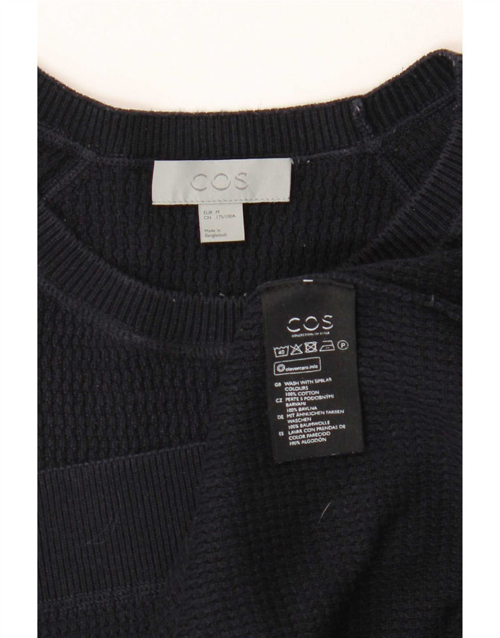 Cos Herren-T-Shirt-Oberteil, mittelgroß, marineblau, Baumwolle