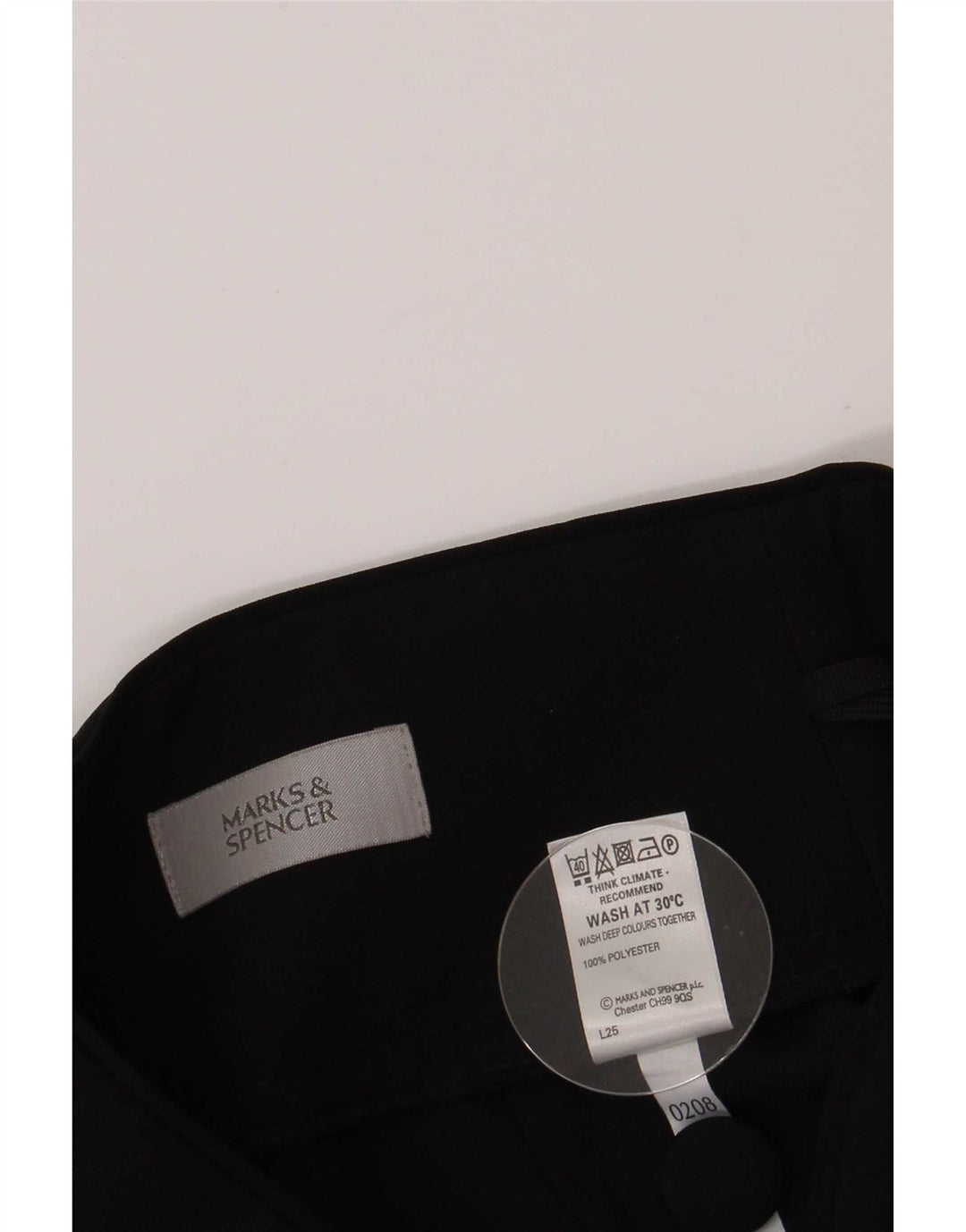 Marks & Spencer Falda lápiz para mujer UK 10 Small W26 Poliéster negro