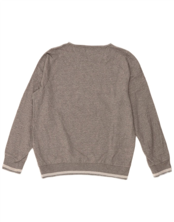 Champion Womens Graphic Sweatshirt Jumper UK 14 Medium Grey Colourblock