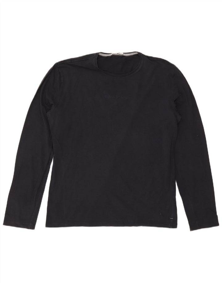 Gas Mens Top Long Sleeve 2XL Navy Blue Cotton
