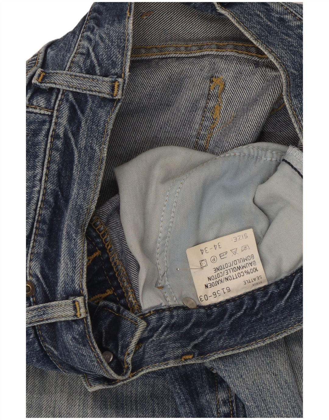 Lee Mens Seattle Straight Jeans W34 L27 Blue Cotton