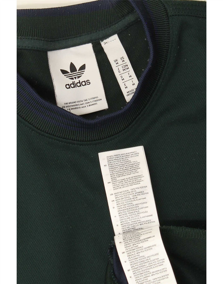 Adidas T-shirt top mellemgrøn polyester til mænd