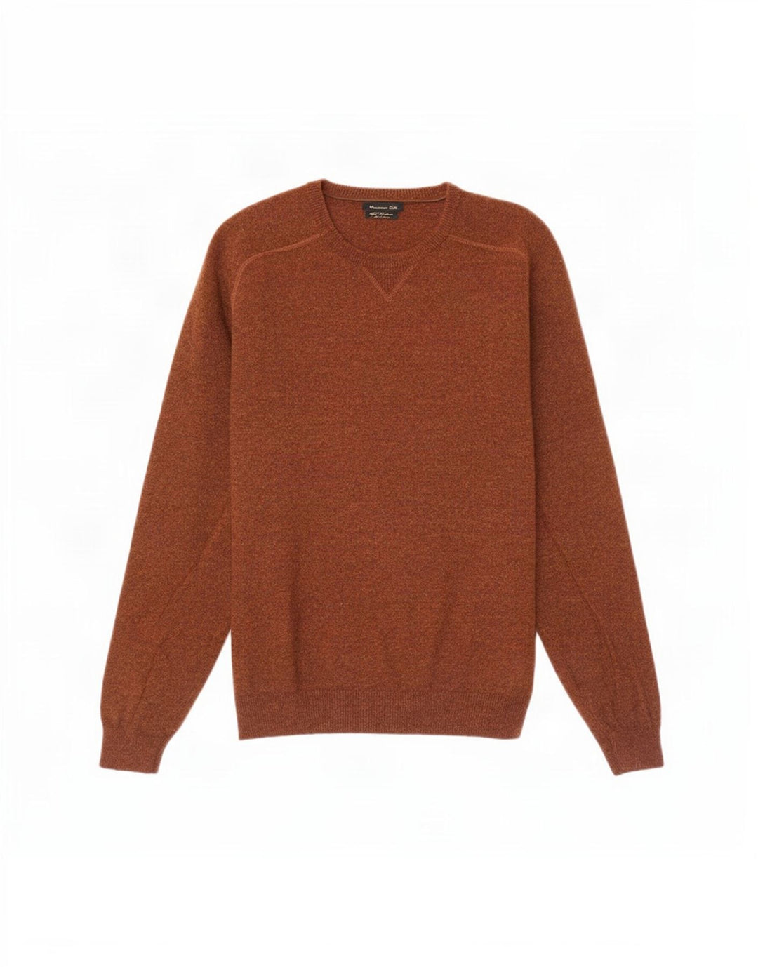 Massimo Dutti férfi nyakú pulóver közepes barna gyapjú