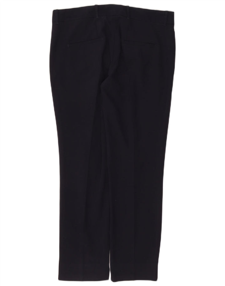 Zara Womens Slim Suit Trousers Medium W28 L26 Navy Blue Polyester