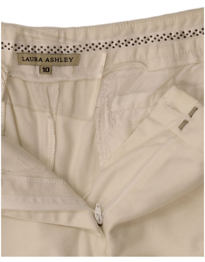 Laura Ashley Womens Bermuda Shorts US 10 Large W32 White Cotton