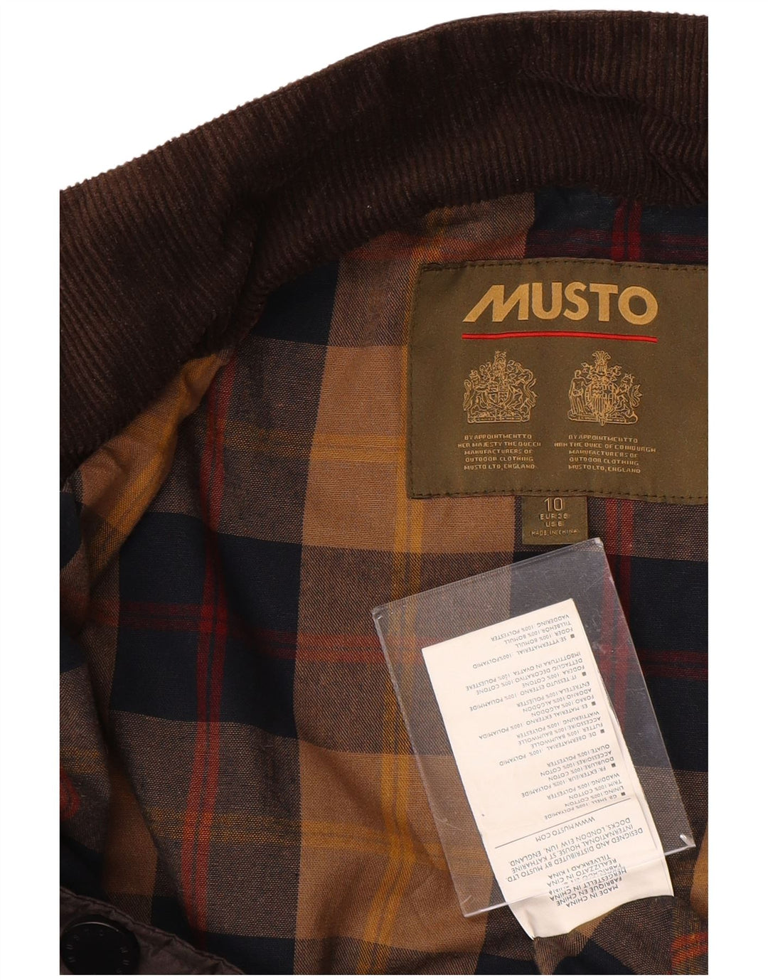 MUSTO Womens Quilted Jacket UK 10 Small  Brown Polyamide