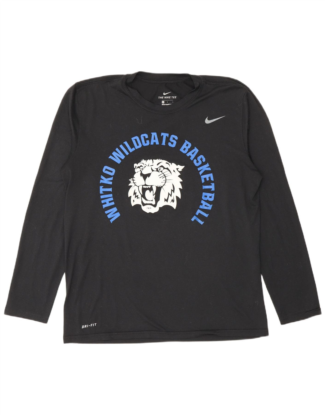 Nike Mens Wildcats Graphic Top Long Sleeve Large Black Polyester