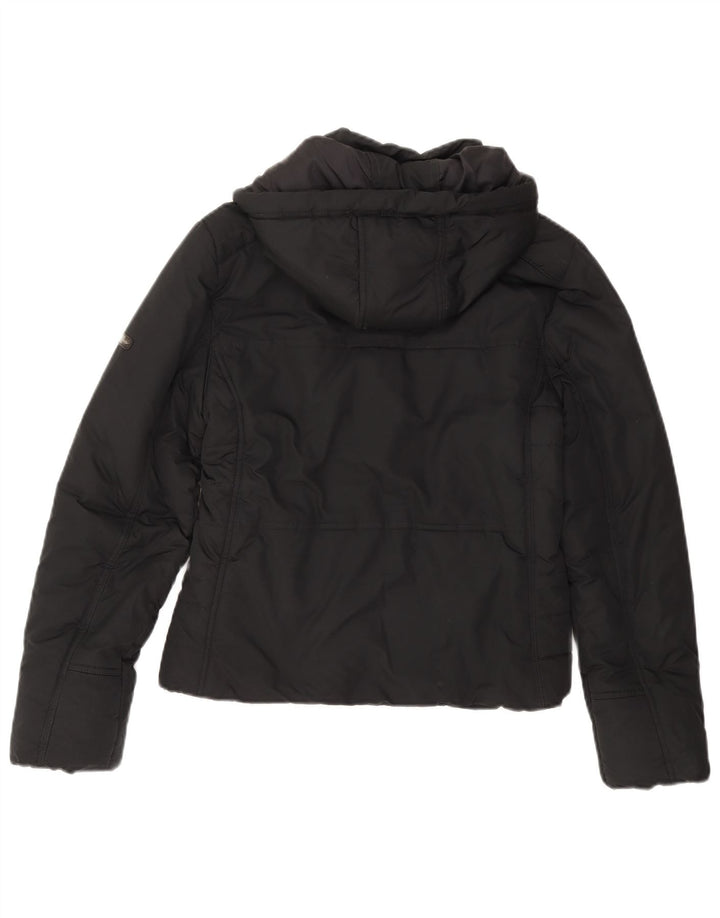 CHAMPION Polstret hættejakke til kvinder UK 14 Medium Sort Polyester