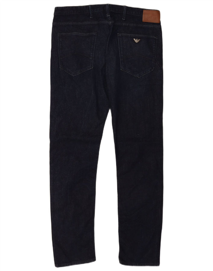 Armani Herre Slim Jeans W36 L34 Marineblå Bomuld