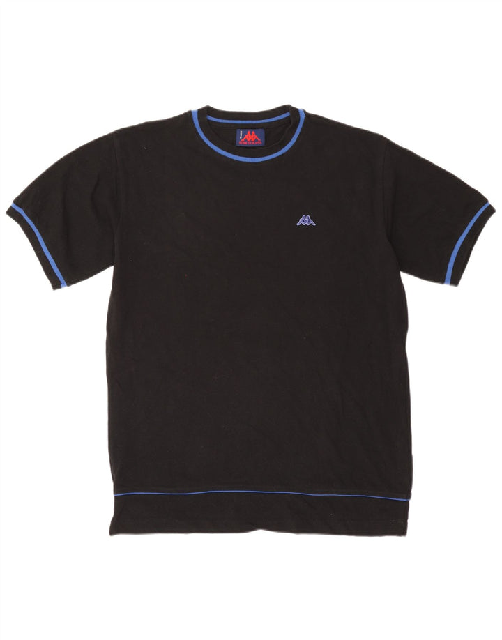 Kappa Mens T-Shirt Top Large Black Cotton