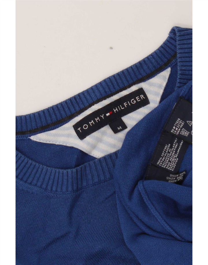 Tommy Hilfiger Mens Regular Fit Crew Neck Jumper Sweater Medium Blue Cotton