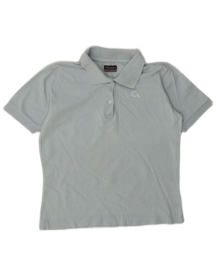 Kappa Dame Polo Shirt UK 12 Medium Blue Bomuld