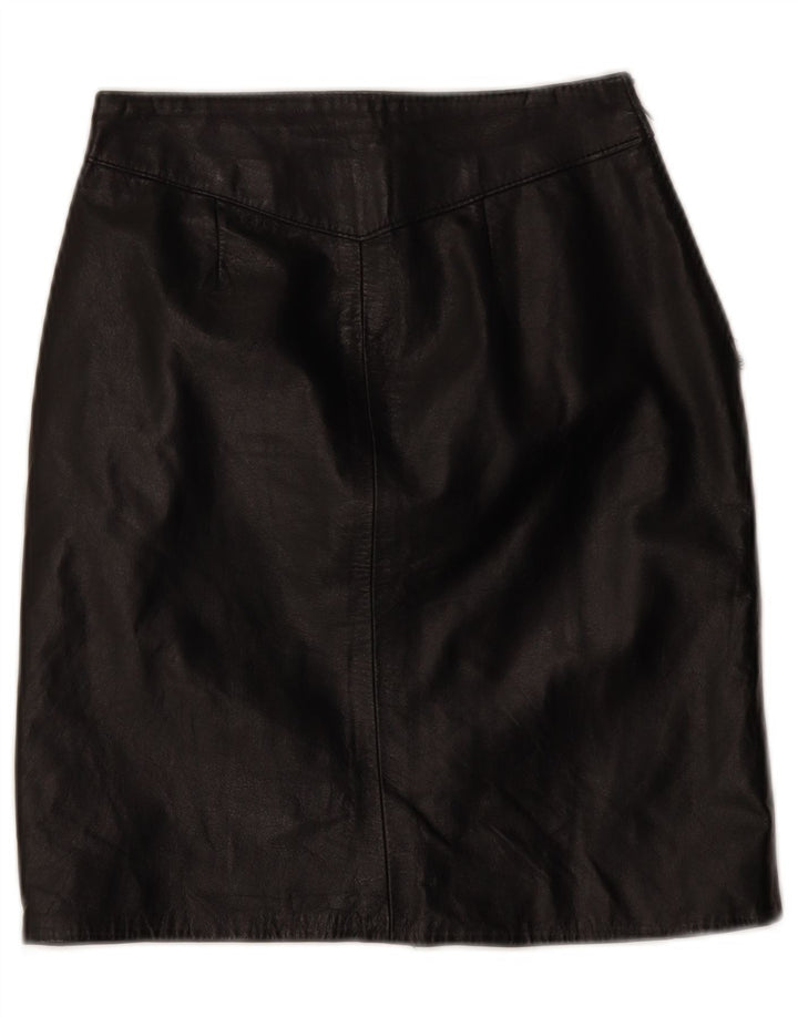 Vintage Damen Lederrock W24 XS Schwarz