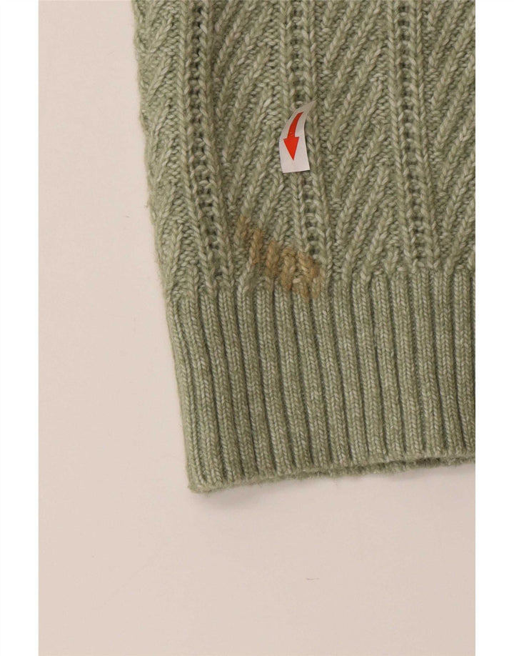 Marks & Spencer Womens Cardigan Sweater UK 18 XL Green Polyester