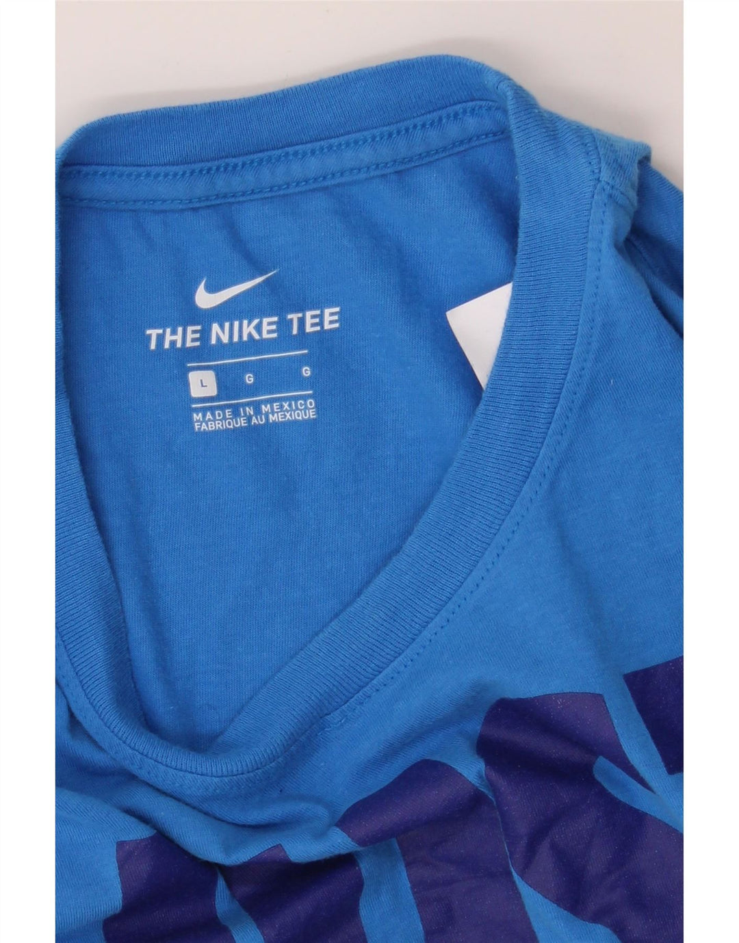 NIKE Mens Graphic T-Shirt Top Large Blue Cotton Vintage Nike and Second-Hand Nike from Messina Hembry 