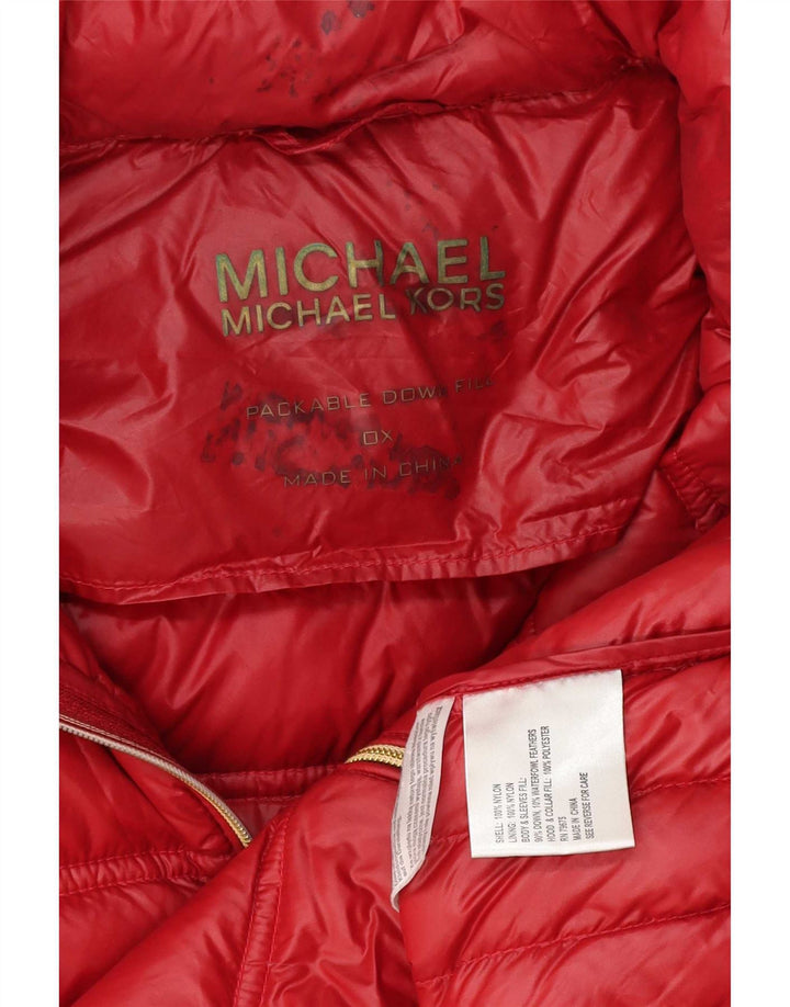 Marks & Spencer ženska podstavljena jakna s kapuljačom UK 18 XL crveni poliester