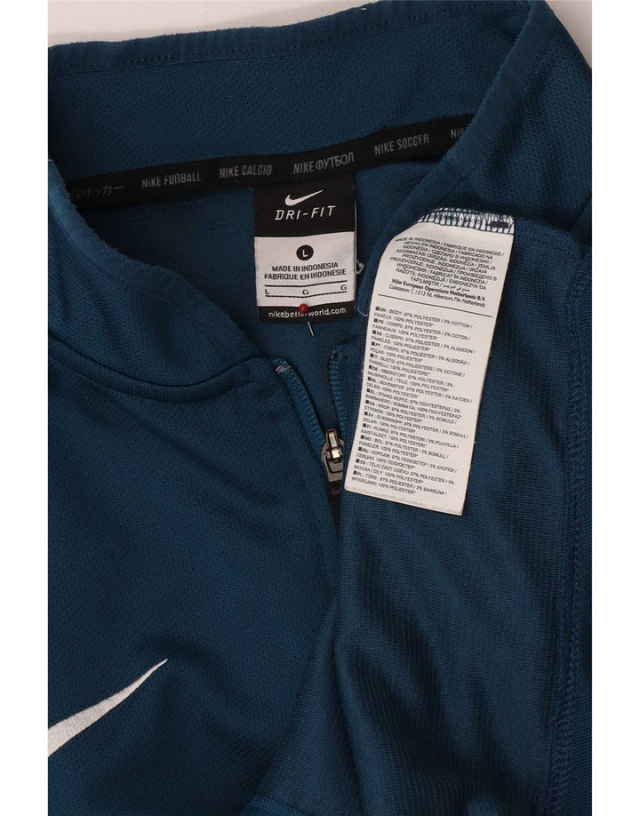Giacca da tuta Nike Dri Fit da uomo, grande, in poliestere color block blu