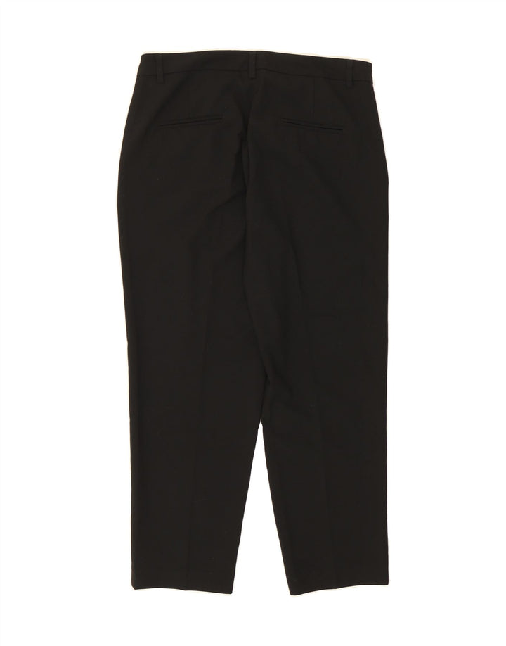 BENETTON Womens Slim Capri Trousers UK 12 Medium W30 L23 Black Polyester Vintage Benetton and Second-Hand Benetton from Messina Hembry 