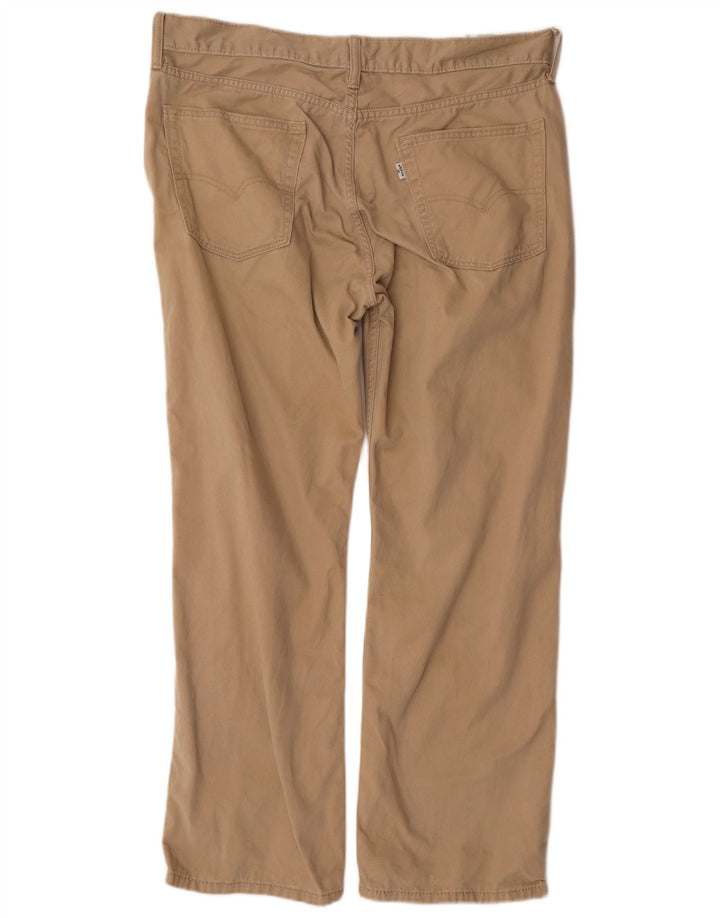 Calça masculina reta casual LEVI'S W39 L29 algodão bege