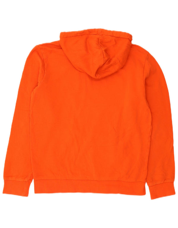 Le Coq Sportif Mens Graphic Hoodie Jumper Medium Orange Cotton