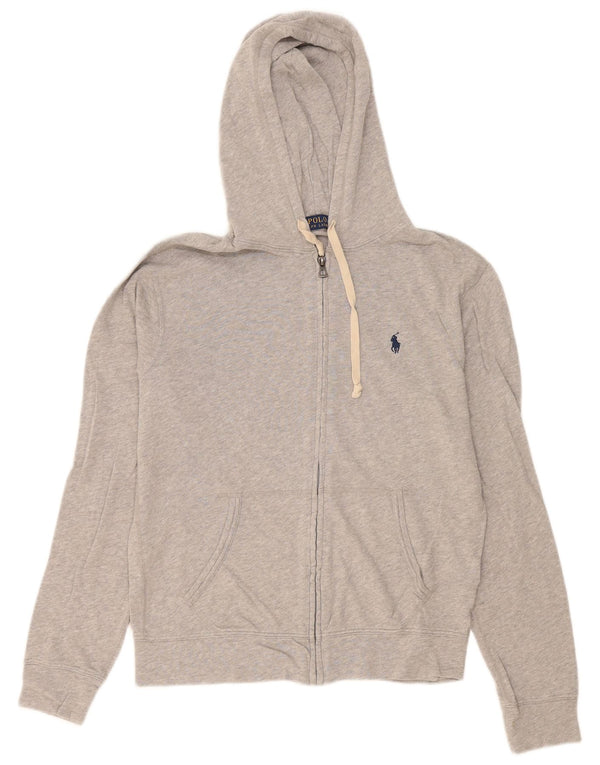Polo Ralph Lauren Mens Zip Hoodie Sweater Small Grey Cotton