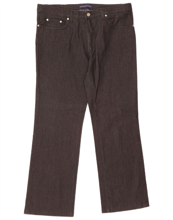Trussardi Womens Bootcut Jeans W34 L29 Black Cotton