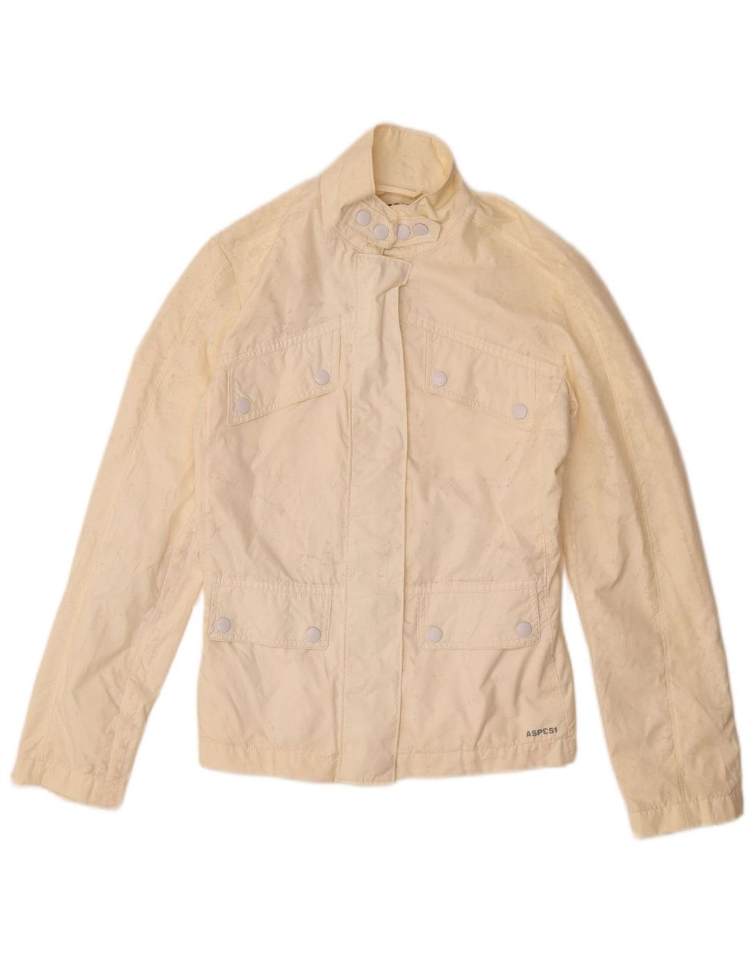 veste utilitaire femme vintage UK 6 XS Nylon Beige