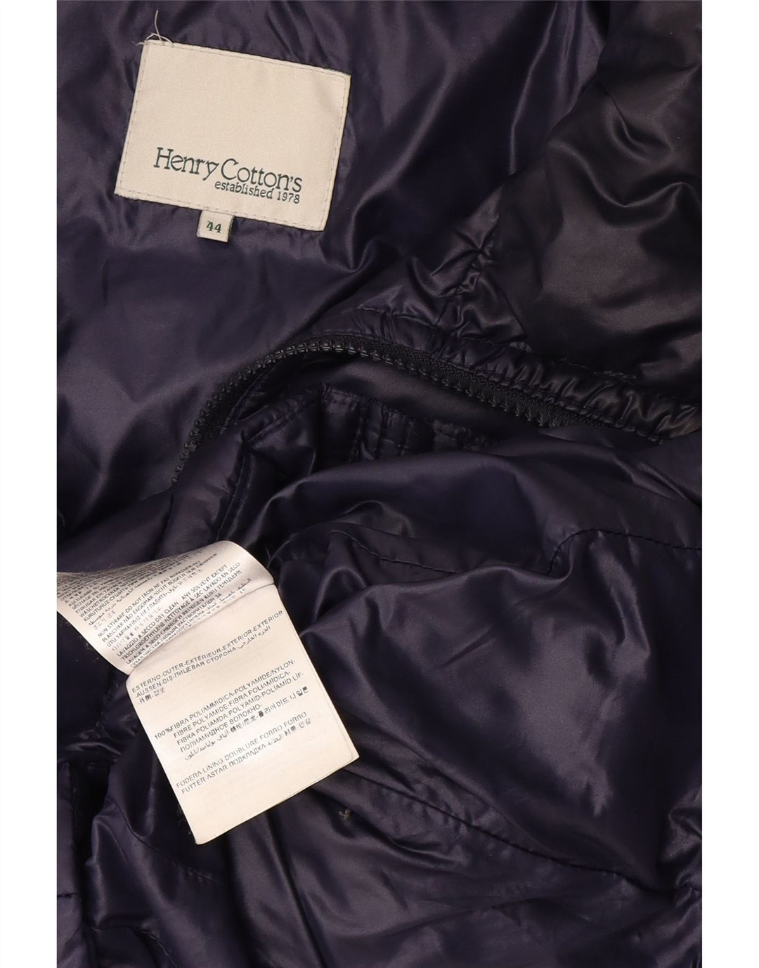 Henry Cottons Womens Padded Jacket IT 44 Medium Navy Blue Polyamide
