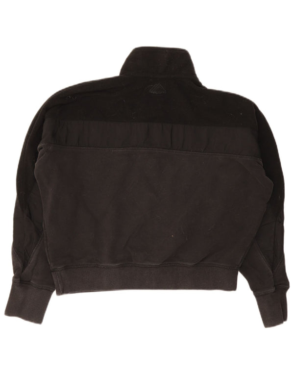 Superdry Damen Übergroßer Crop-Sweatshirt-Pullover UK 12 Medium Schwarz