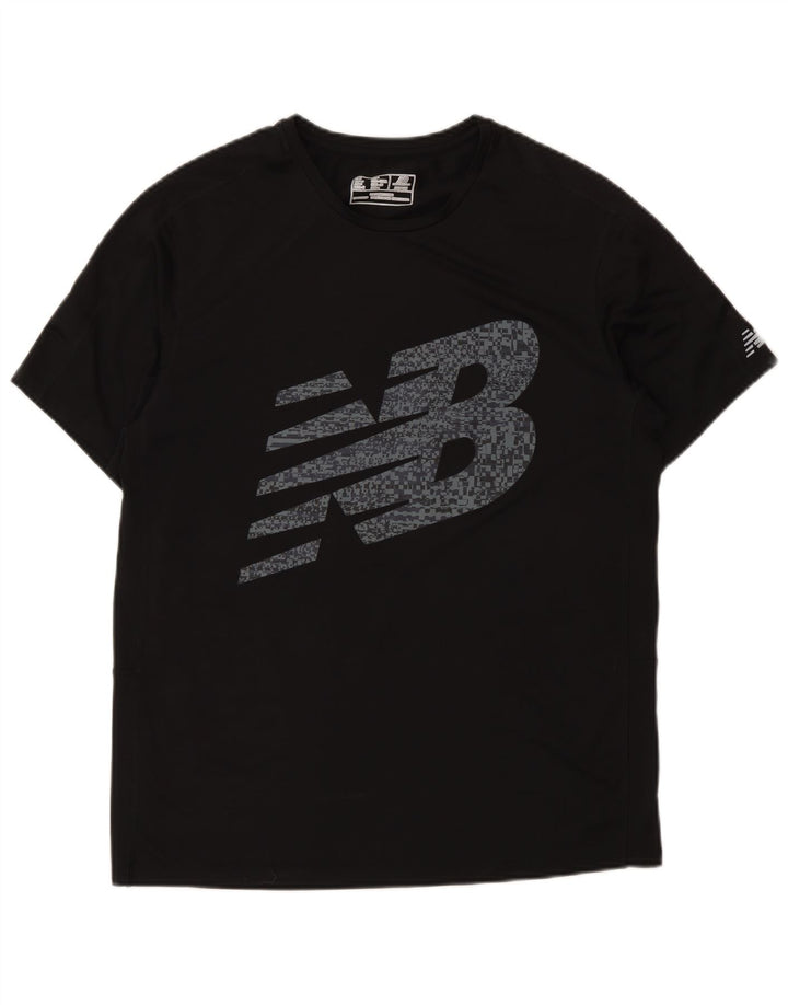New Balance Mens Graphic T-Shirt Top Medium Black