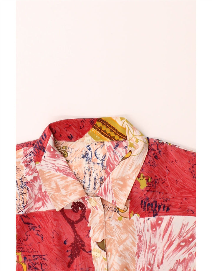 VINTAGE Womens Short Sleeve Shirt EU 44 XL Multicoloured Patchwork Cotton Vintage Vintage and Second-Hand Vintage from Messina Hembry 