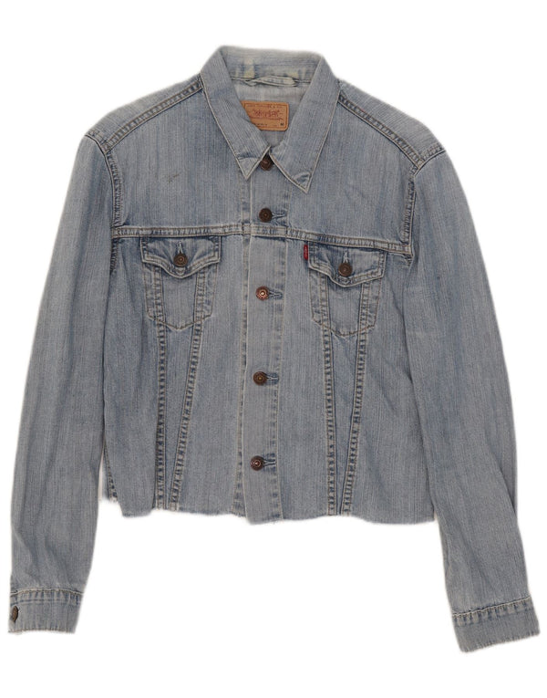 Levi's Girls Crop denimjakke 10-11 år Medium blå bomuld