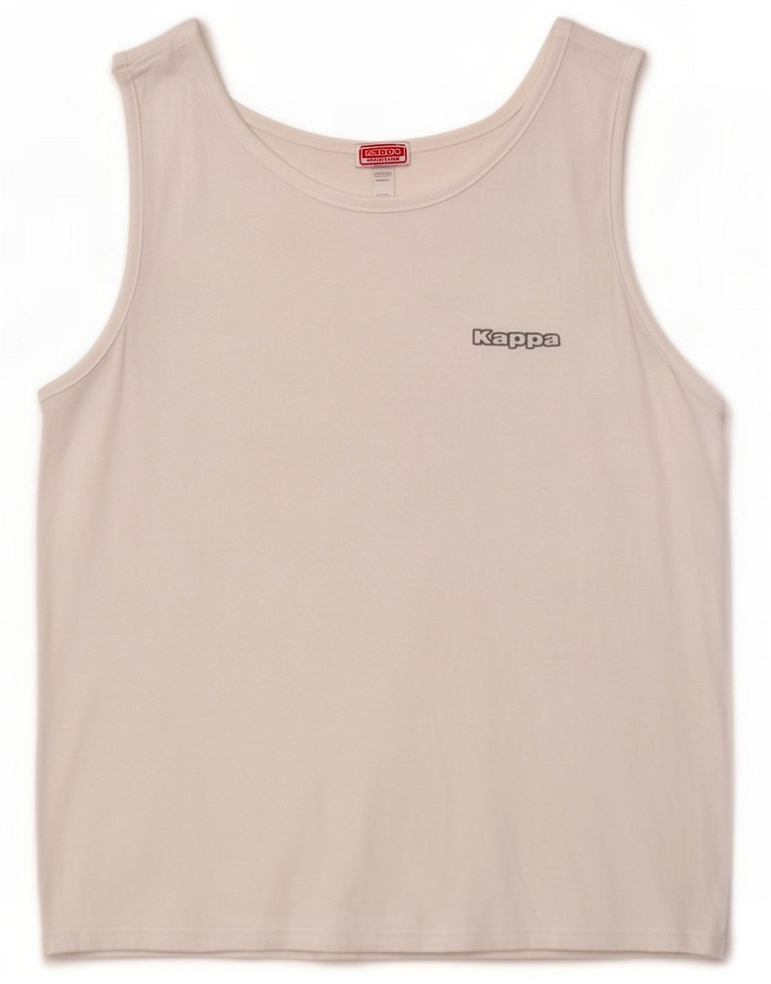 Kappa Camiseta sin mangas para hombre Medium White Cotton