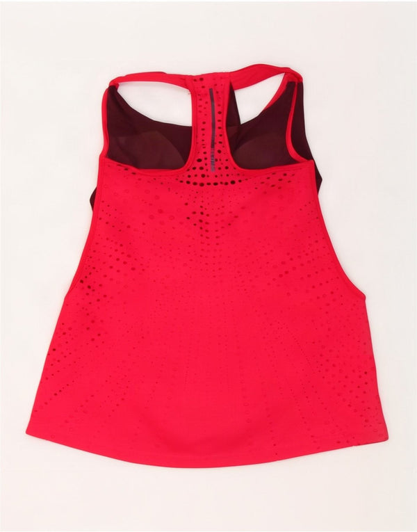 Adidas Damen Weste Top UK 10 Small Pink Colourblock Mikrofasern