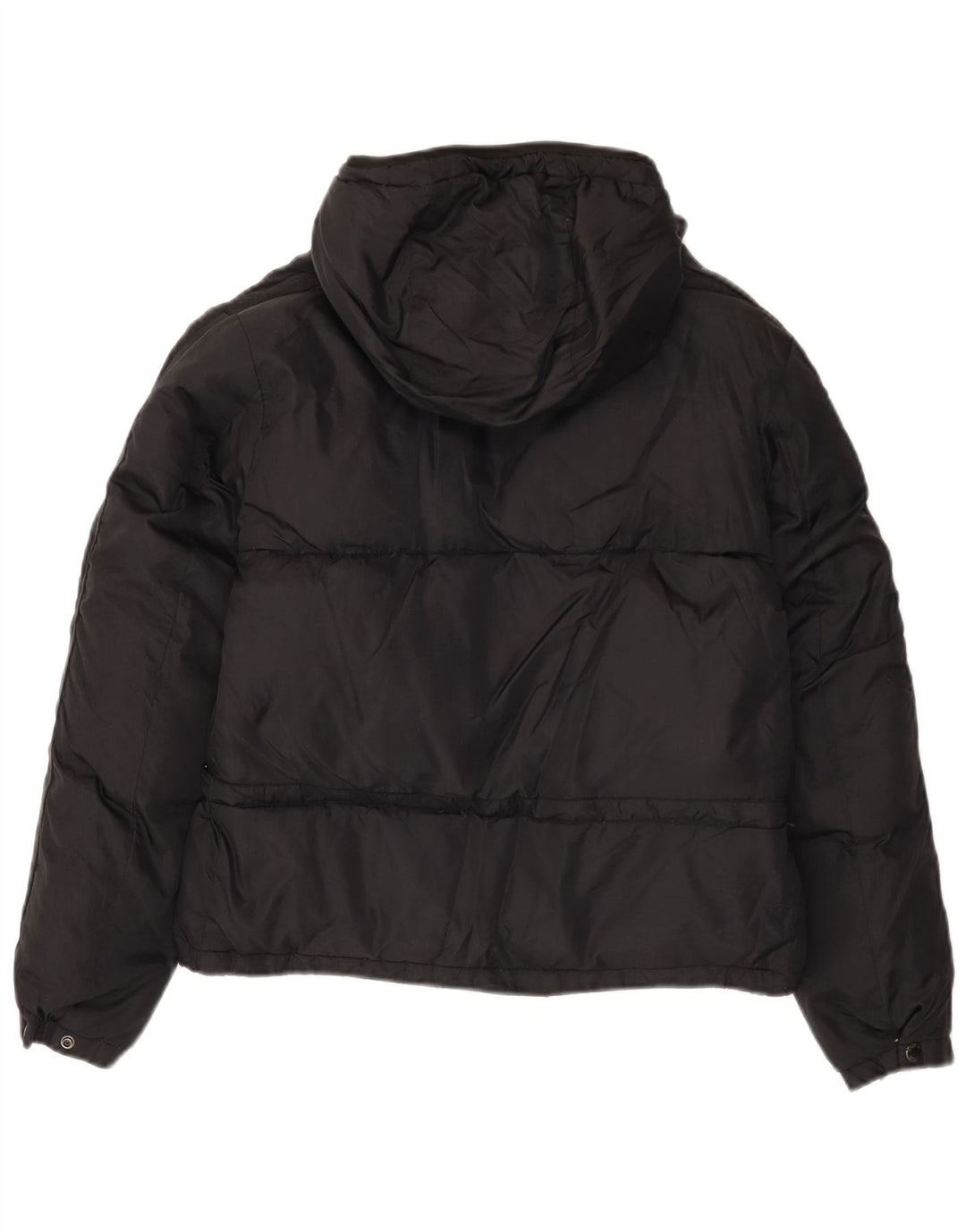 Replay Womens Hooded Oversized Padded Jacket UK 10 Small Black Polyamide