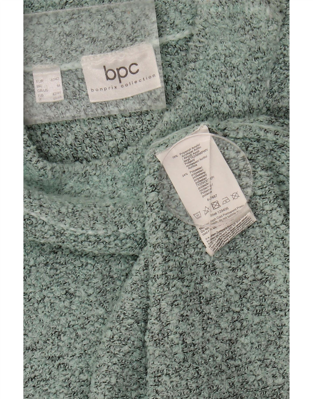BONPRIX COLLECTION Womens Turtle Neck Jumper Sweater UK 14 Medium Green