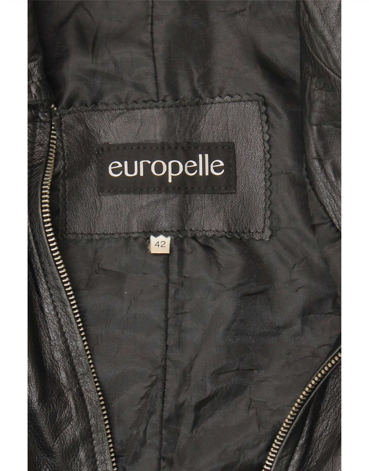 Geacă de piele vintage pentru femei IT 42 Medium Black