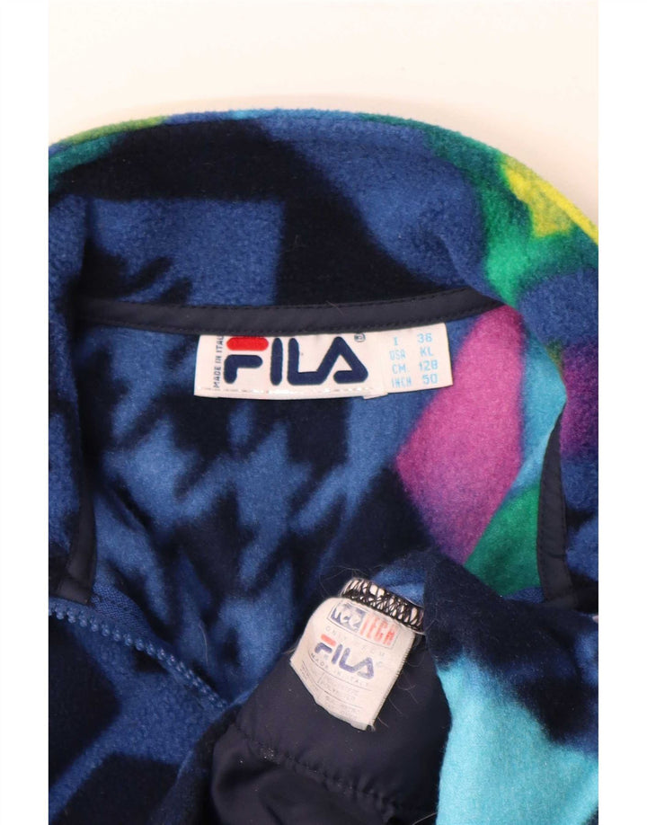 Fila Boys flis džemper s patentnim izrezom 7-8 godina, šareni patchwork