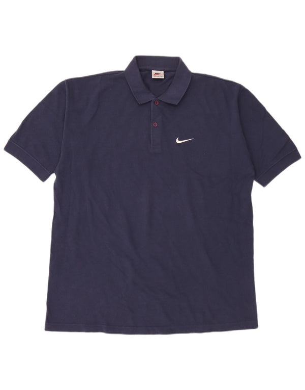 Nike Mens Polo Shirt XL Navy Blue Cotton