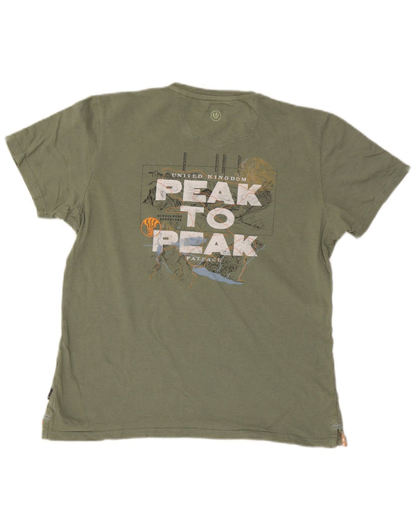 Camiseta gráfica para hombre Fat Face Top de algodón verde medio