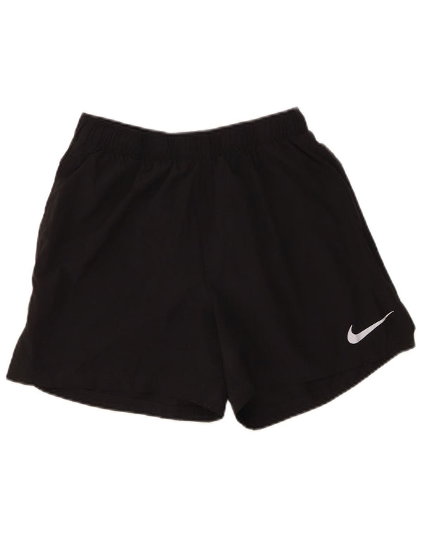 Γυναικείο αθλητικό σορτς Nike Dri Fit από μεσαίο μαύρο πολυεστέρα