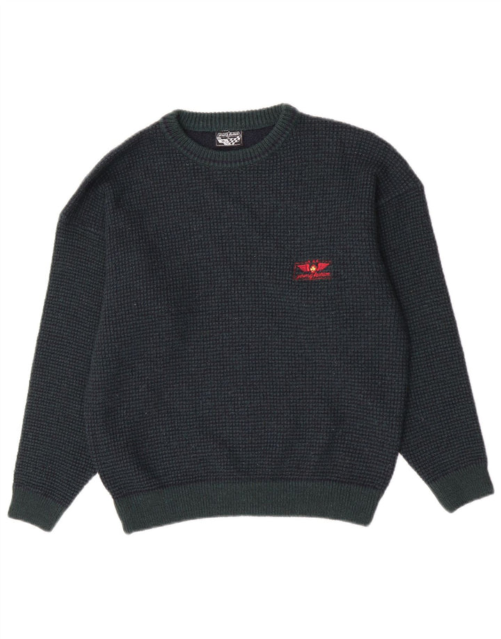 Vintage Mens Crew Neck Jumper Sweater IT 48 Small Green
