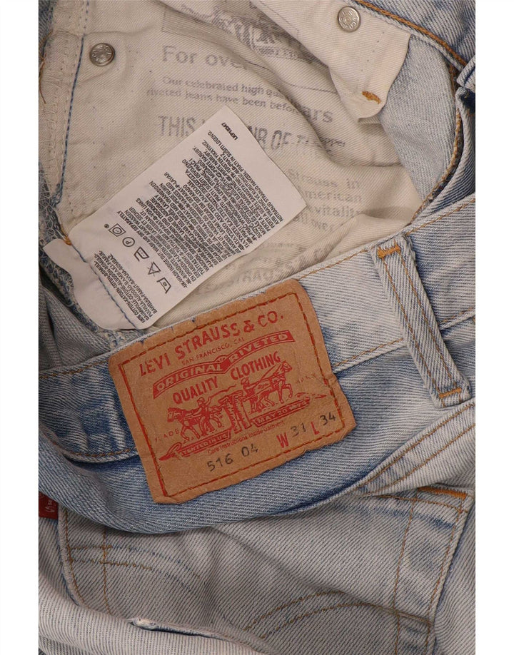 Levi's Uomo 516 Jeans dritti W31 L31 Cotone Blu