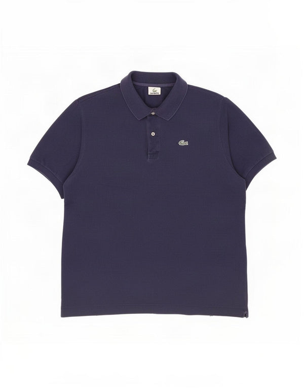 Polo da uomo Lacoste taglia 6 XL in cotone blu navy