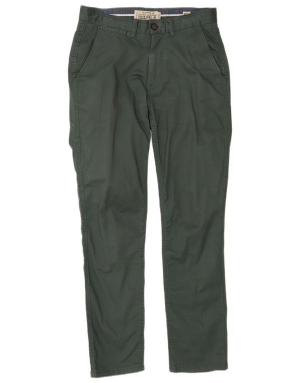 Calça Chino Slim Masculina Fat Face W30 L30 Algodão Verde