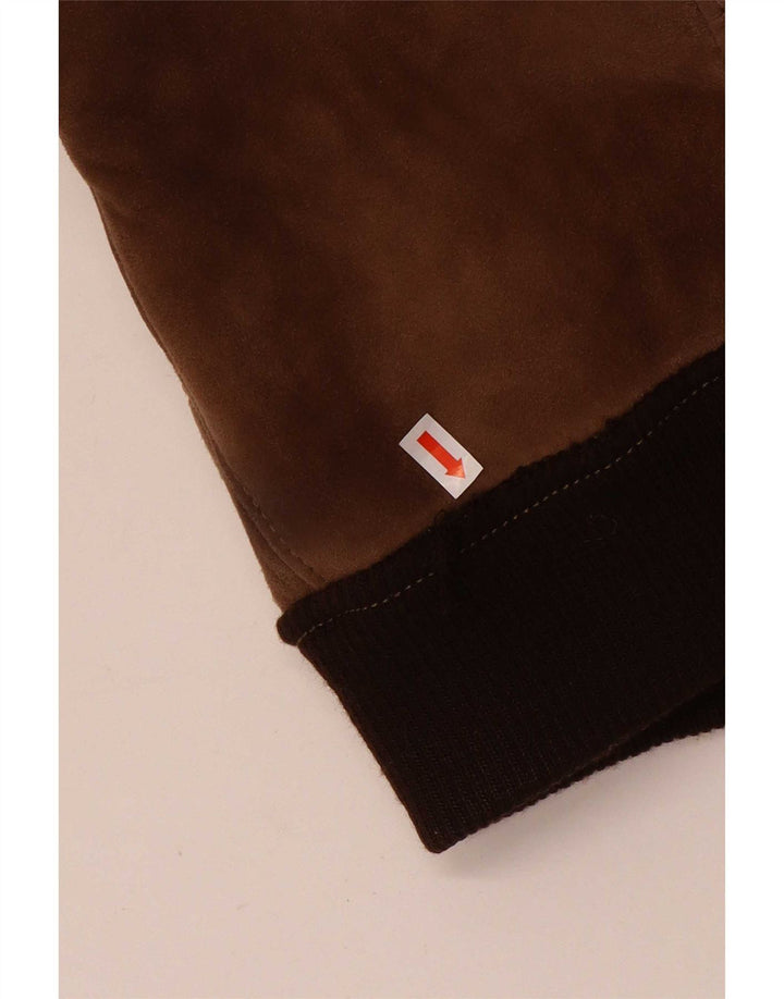 veste en peau de mouton vintage pour hommes IT 52 XL Brown Colourblock