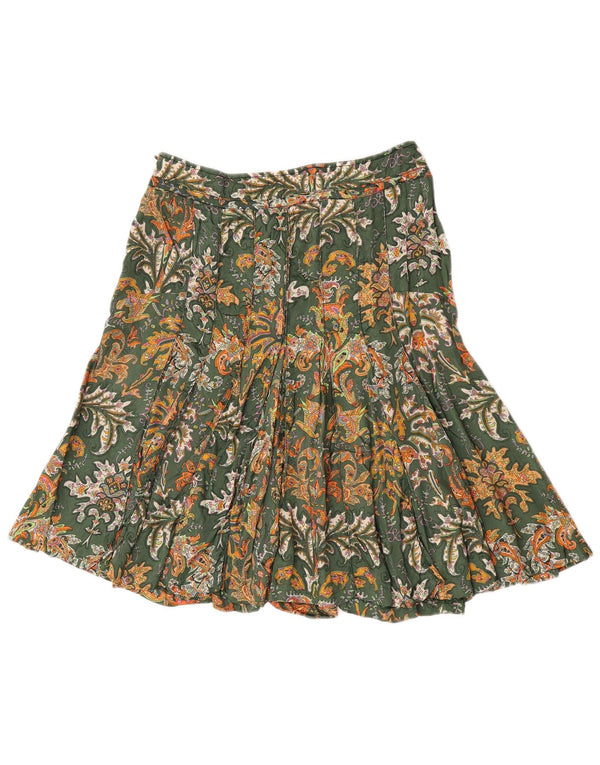 Henry Cottons Jupe plissée pour femme IT 44 Medium W30 Vert Paisley