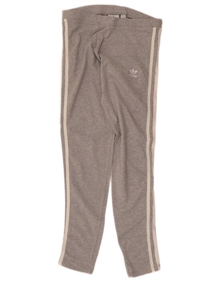 Adidas Womens Leggings UK 10 Small  Grey Cotton
