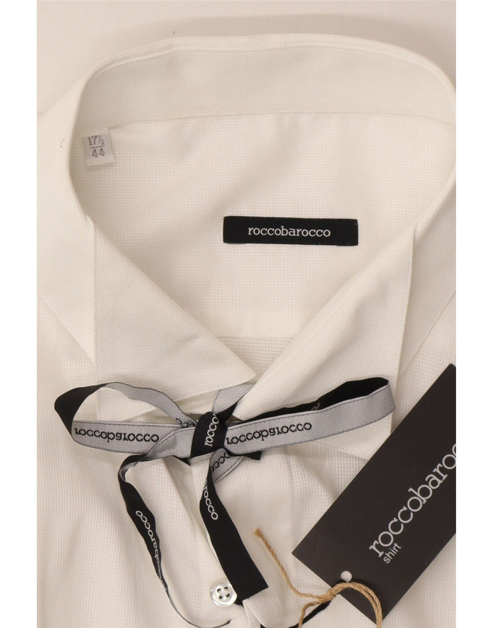 ROCCOBAROCCO Herre formel skjorte str. 17 1/2 44 XL Hvid