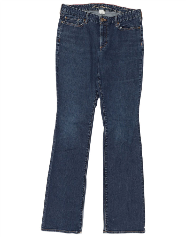 EDDIE BAUER Womens Curvy Bootcut Jeans US 10 Large W32 L35 Blue Cotton